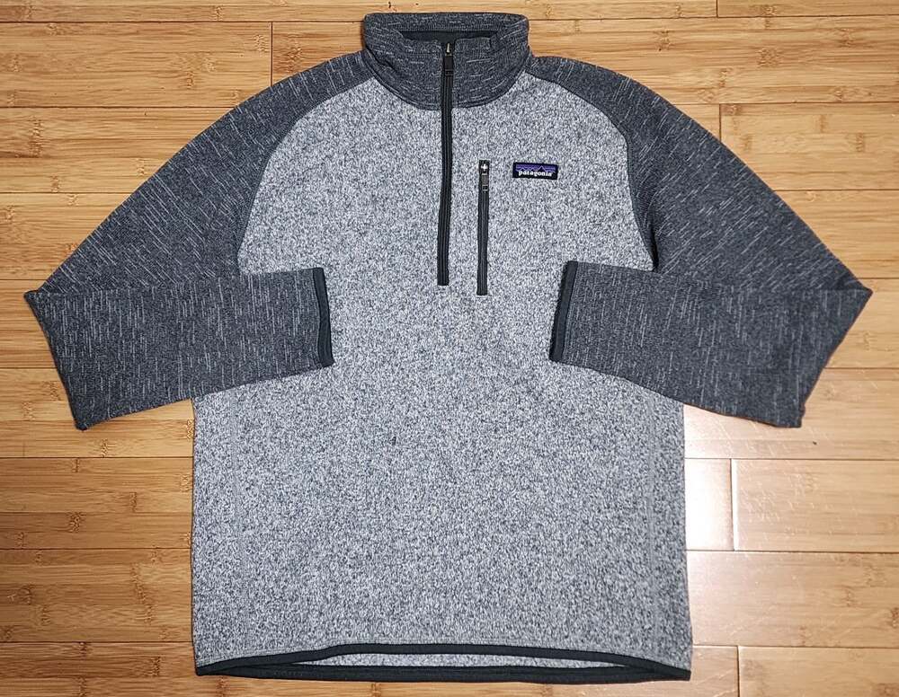 Patagonia Better Sweater Mens Size Medium Gray Quarter Zip Fleece Pullover 25522